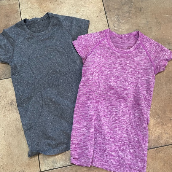 lululemon athletica Tops - Lululemon Swiftly Tech short sleeve crewneck shirts gray purple sz 4